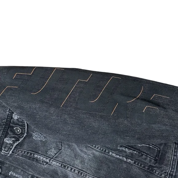 Zara Black Denim Jacket - Picture 2 of 5